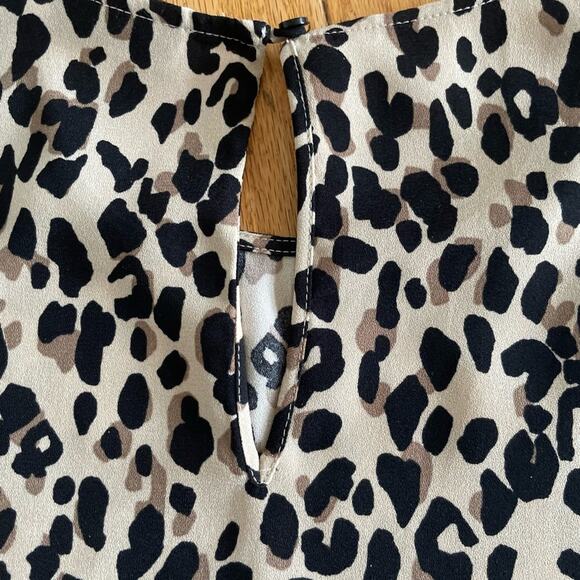 Halogen Womens Leopard Print Blouse Size Small Animal Print Office Career - Picture 6 of 6